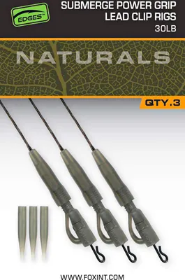 Produktbild von Fox Naturals Leadcore PG Lead Clip Leaders 75cm 50lb - 3 Vorfächer