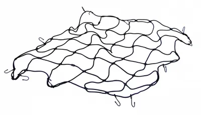 Zdjęcie produktu dla Siatka na wieszak z haczykiem 95 x 95 cm nylon czarna