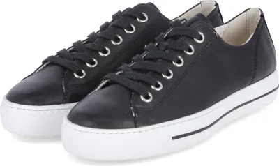 Produktbild von Paul Green Low Sneaker Damen Glattleder Schwarz Größe: 9