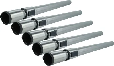 Produktbild von vhbw 5x Staubsaugerohr kompatibel mit Miele S8370, S8370-CH, S8320, S8330, S8340, S8360 Staubsauger - 35 mm Anschluss, 60 - 100cm Schwarz Silber