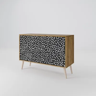 Produktbild von Spacerebels Kommode mit 2 Türen - Sideboard Komodenschrank - Highboard - Kleiderschrank Möbel - Wohnzimmer Schlafzimmer - 57,5×111×42 (HxBxT)