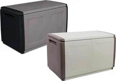 Two storage boxes are shown against a white background.