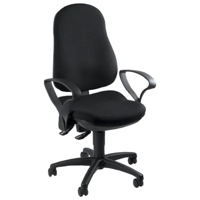 Produktbild von Topstar Bürodrehstuhl schwarz Lehnen-H.580mm Sitz-H.420-550mm o.Armlehnen