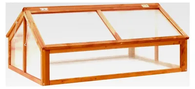 Produktbild von Mini Gewächshaus Frühbeetaufsatz aus Holz 114x80x50 cm
