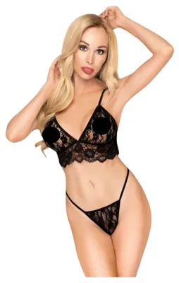 Obrázok produktu pre Penthouse - čipková súprava podprsenky - čierna - L/XL