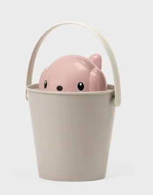 Obrázek produktu pro United Pets Crock, Nádoba na skladování krmiva, Plast, Šedá, Růžová, Obrázek, Volně stojící, 2 kg