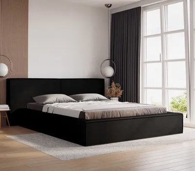 Obrázek produktu pro Manželská čalouněná postel 200x200 TELMA 1 - černá
