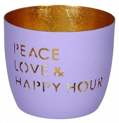 Produktbild von Gift Company Windlicht Madras Peace, Love, Happy Hour