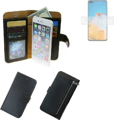 Produktbild von K-S-Trade Schutz Hülle kompatibel mit Huawei P40 Klapphülle Case Phone cover Slim Handytasche Handy Hülle schwarz aus Kunstleder (1 Stk)