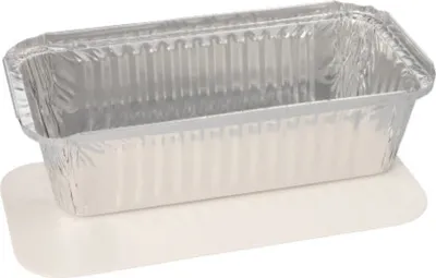 Image de 25 barquettes, alu + couvercle à insérer, revêtement PE rectangulaire 1 l 5,4 cm x 11 cm x 21,3 cm