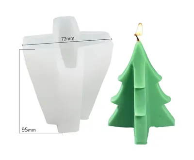 Immagine prodotto di Stampo in silicone Stampo per candele natalizie Stampo in resina DIY 3D desktop Albero di Natale gioielli Regalo di Natale
