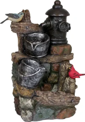 Produktbild von Brunnen METIS in Holz-/Stein-Optik