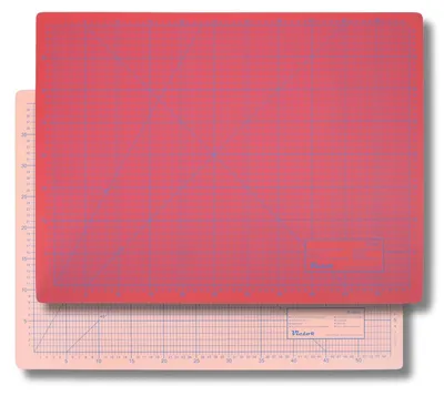 Produktbild von Schneidematte Schneideunterlage Bastelunterlage - 30 x 45 cm - Dreilagig - Selbstheilend - Rot und Orange - Für Hobby und Basteln