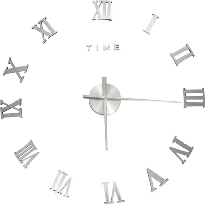 Produktbild von vidaXL 3D-Wanduhr Modernes Design Silbern 100 cm XXL