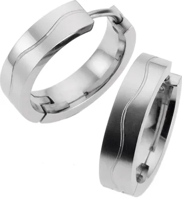 Produktbild von Zeeme Stainless Steel Ohrringe Edelstahl 1,8cm grau 346010022