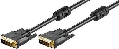 Immagine prodotto di 25 cavi Goobay 93110 DVI-D Full HD Dual Link, placcati in oro, 2 m, neri - Connettore DVI-D Dual Link (24+1 pin) > Connettore DVI-D Dual Link (24+1 pin)