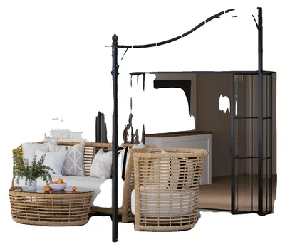 Produktbild von Outdoor-Pavillon, 180gsm Polyester, 248L x 298B x 200/250H cm, Säulenabstand: 238L x 287B cm, Erdanker enthalten, Wetterfester Dach