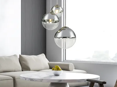 Produktbild von Globo Lighting Hängeleuchte Metall Nickel matt, 3x E27