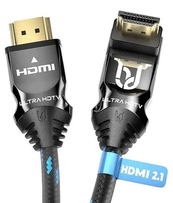 Zdjęcie produktu dla Kabel HDMI 2.1 8K 60HZ 4K 120HZ 2M wtyczka kątowa do telewizora