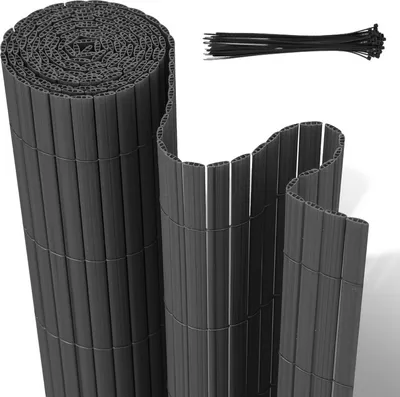 Produktbild von Jopassy PVC Sichtschutzmatte Sichtschutzzaun Balkon Windschutz Sichtschutz für Zaun Grau 80x300cm