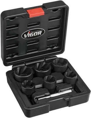Produktbild von Vigor V3741, Steckschlüssel-Satz, 1/2", Metrisch, 7 Kopf/Köpfe, 21,22,24,27,30,32 mm, Matt