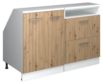 Zdjęcie produktu dla Zestaw szafek na dach skośny Vicco Rion Dąb rzemieślniczy 120 cm Zestaw 2 korpusów szafy głębokość 60 cm, Model 60250