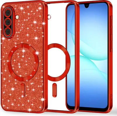Obrázok produktu pre Techsuit - Luxury Glitter MagSafe puzdro pre Samsung Galaxy A17 5G / A17 4G – červené
