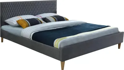Zdjęcie produktu dla Łóżko AZURRO VELVET 160x200 szare