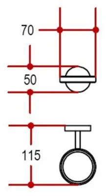 Produktbild von Lineabeta duemila Einzelwandhalterung aus verchromtem Messing chrom glänzeNd, 55001.29
