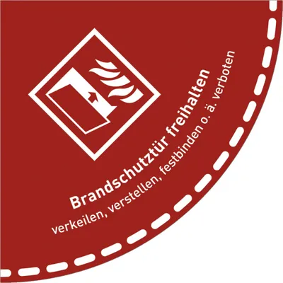 Produktbild von Dreifke® Fußbodenaufkleber Brandschutztür freihalten..., Folie, rutschhemmend...