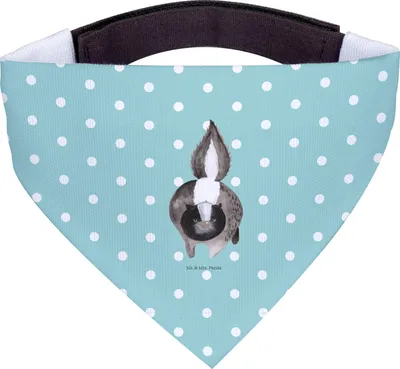 Produktbild von Mr. & Mrs. Panda Hunde Halstuch Stinktier Angriff - Türkis Pastell - Geschenk, Für, Drohung, Raubtier, Hundehalstuch, Tuch, Hunde-Halstuch, Hund, wütend, Wildtier, Skunk