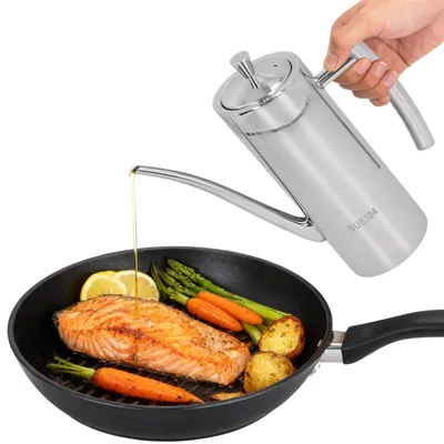 Immagine prodotto di Pentola per olio in acciaio inossidabile con beccuccio lungo
