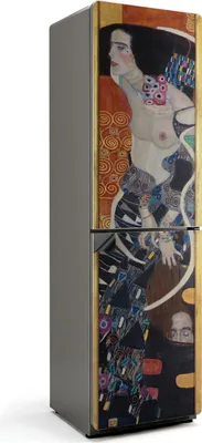 Zdjęcie produktu dla Postać Gustava Klimta - magnetyczna osłona na lodówkę - magnetyczna osłona na lodówkę - magnes na lodówkę - samoprzylepna tablica magnetyczna - folia magnetyczna na drzwi lodówki - 60x205 cm