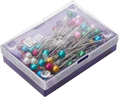 Produktbild von Stecknadeln 0,58 x 40 mm - Bunte Perlkopfstecknadeln