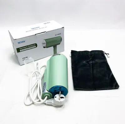 Produktbild von SCCES Vertikales Dampfbügeleisen 1200 W tragbarer leichter Reisedampfer für Kleidung mit 150 ml Wassertank ideal zum Flach- und Hängebügeln zusammenklappbares Mini-Reisebügeleisen für den Urlaub