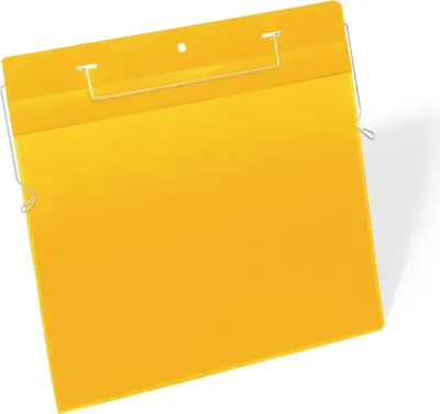 Produktbild von DURABLE Drahtbügeltaschen A4 quer 50 St., gelb 175404