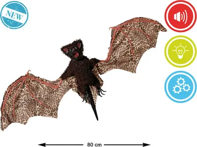 Zdjęcie produktu dla Dekoracja na Halloween 80 cm czarny nietoperz
