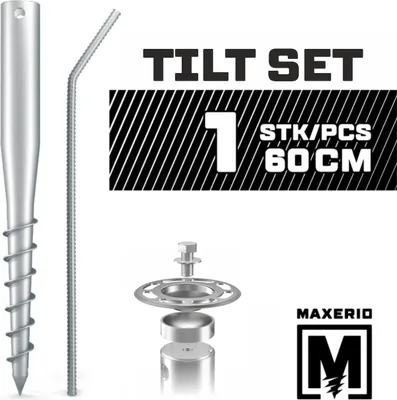 Produktbild von MAXERIO® 60 cm 1er TILT-Set Schraubfundamente Ø 60 x 2; M12