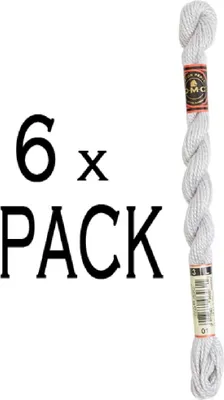 Produktbild von 6 Stück DMC Perlbaumwolle, Größe 3, 15 Meter, Farbe 115A/3-01