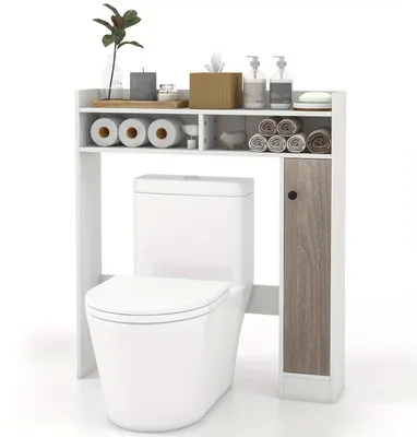 Immagine prodotto di Mobiletto bagno – armadietto bagno – contenitore – mobile lavabo – autoportante – ripiani regolabili – legno bianco