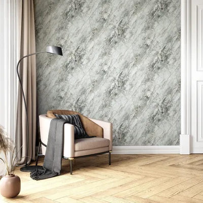 Produktbild von NEWROOM Tapete Grau Vliestapete Marmor - Marmoroptik Modern Schwarz Braun   Marmor-Tapete 3D Optik