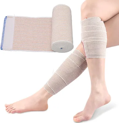 Produktbild von Elastische Bandage Wrap Komfortabel Atmungsaktiv Wiederverwendbar Athletische Kompression Rolle für medizinische Sport Wade Knöchel Fuß