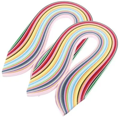 Productafbeelding van Creatieve knutselset papier - 720 stuks - 36 kleuren - 540 mm / 3 mm - Papieren linten
