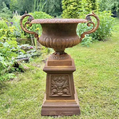 Produktbild von Große Amphore, eindrucksvoller Pflanzkübel Rost, für Terrasse und Garten