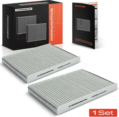 Produktbild von Frankberg 2x Innenraumfilter Aktivkohle für VW Golf Polo Passat Audi A3 TT Skoda Octavia