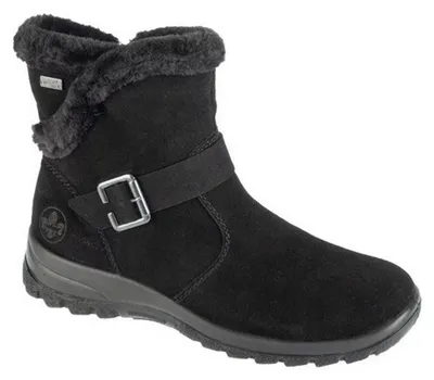 Produktbild von Rieker - Damen Stiefeletten, Wildleder PP6282 (38 EU) (Schwarz)