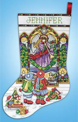 Obrázok produktu pre Súprava na vyšívanie krížikom "Vianočná pančucha", počítaný vzor, 43x30cm