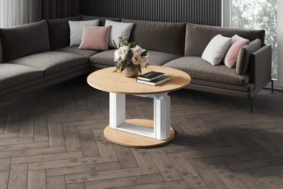 Produktbild von Design Couchtisch HEM-111 Hochglanz ausziehbar höhenverstellbar Tisch