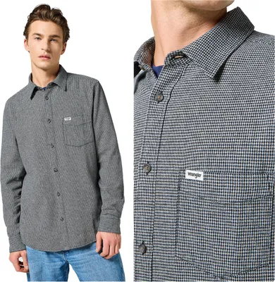 Zdjęcie produktu dla Koszulka męska Wrangler, flanelowa, szara i czarna, model 112357253, kod produktu W564008853