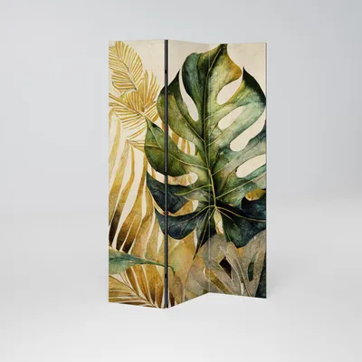 Produktbild von SpaceRebels Paravent Raumteiler - 3-teilig Raumtrenner, Druck 1-Seite - Raumtrenner - Trennwand Wohnung - Room Divider - Spanische Wand Deko Modern Sichtschutz